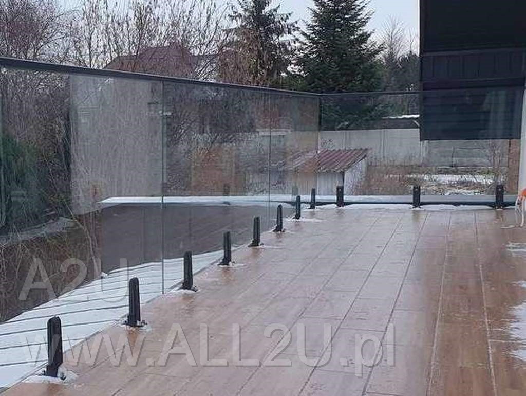 5 balustrada szklana samonosna caloszklana aluminiowa nierdzewna zabudowa tarasu balkonu ogrod zimowy patio zadaszenie wiatrolap wiata pergola www.all2u.pl